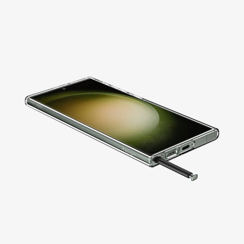 ACS05610 - Galaxy S23 Ultra Case Liquid Crystal in crystal clear showing the back